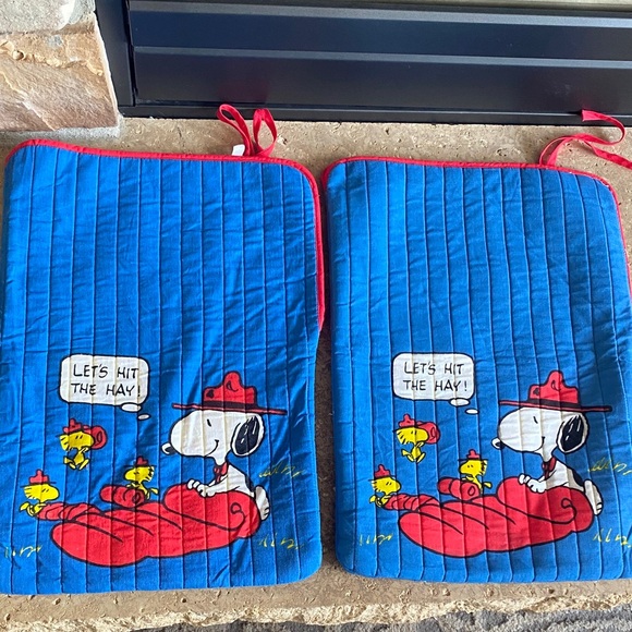 Vintage 1965 Snoopy Blue & Red Sleeping Bag Set of 2 for plush Snoopy or Dolls - Picture 2 of 12